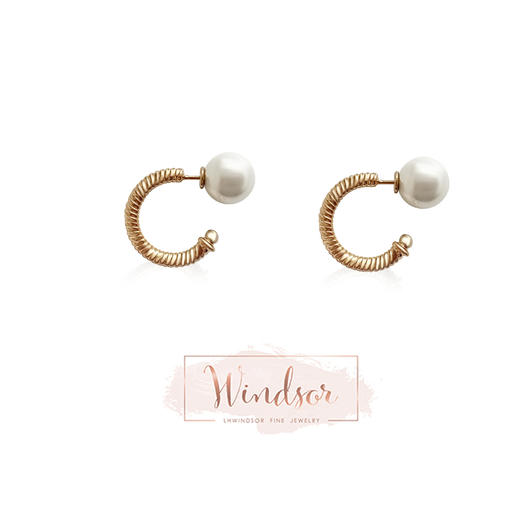 LHWINDSOR 缠绕贝珠耳环两种戴法 商品图0