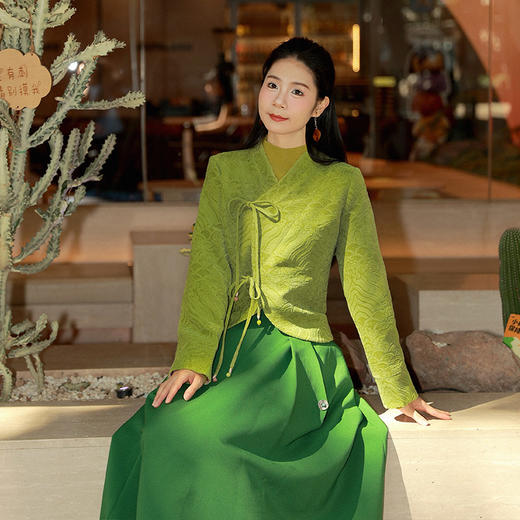 新中式设计 | 帘青提花外套 | 现货加急发 商品图5