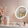 「三色可调节灯！看见真实美」化妆镜子台式桌面led带灯补光充电梳妆可旋转宿舍居家日用网红少女心ins风 商品缩略图0