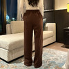 【清仓69】奢姿2024年秋季新款大码女装复古遮肉裤子胖妹妹系绳直筒休闲裤9943569015 商品缩略图4