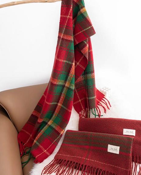 老米优品🎈1条￥49/ 2条￥69！性价比款。🎄🧑‍🎄新年圣诞定制  《安可拉红色系 复古文艺仿羊绒围巾》  新年鸿运来咯~~ 商品图7