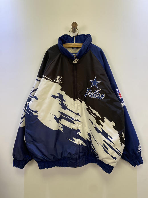 90年代 Vintage LOGO ATHLETIC NFL 美国职业橄榄球大联盟 韩国制 棉服 夹棉外套_CTJK(XL) 商品图3