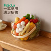 FaSoLa洗澡提篮手提浴筐浴室洗漱用品置物篮镂空沥水洗漱筐塑料洗浴篮 商品缩略图6