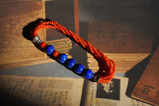 天坛琉璃蓝｜南红青金手链 商品图5