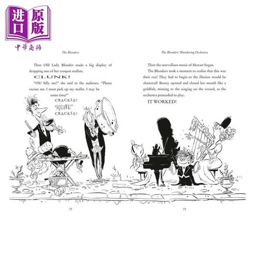 【中商原版】大卫威廉姆斯 失误 David Walliams The Blunders 英文原版 儿童文学故事读物 黑白插画小说 风趣幽默 进口童书 商品图3