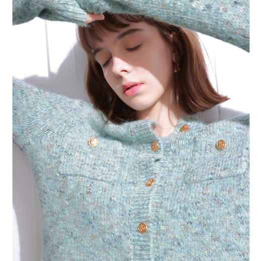 【2025秋冬针织衫】佐姿莎小香风气质花纱针织羊毛开衫 N825  春秋冬3季可穿 商品图12