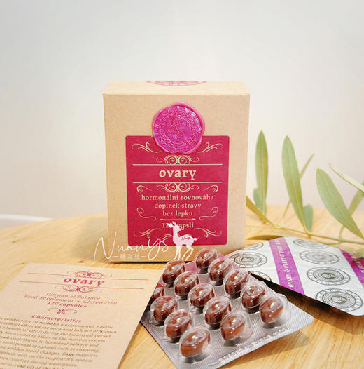 【防早衰早更 卵巢俢复 月径好 皮肤弹性紧至 女性备孕 调气色 纯植物膳食】卵巢胶囊 120粒 捷克 圣希尔德佳德 商品图0