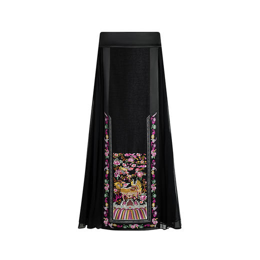 【林栖设计小店】麒麟真丝改良马面裙国潮绣花香云纱2025春季新品长裙女1951132 商品图9