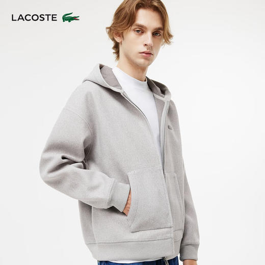 Lacoste法国鳄鱼男装新款百搭舒适宽松连帽卫衣外套SH4106-98 商品图0