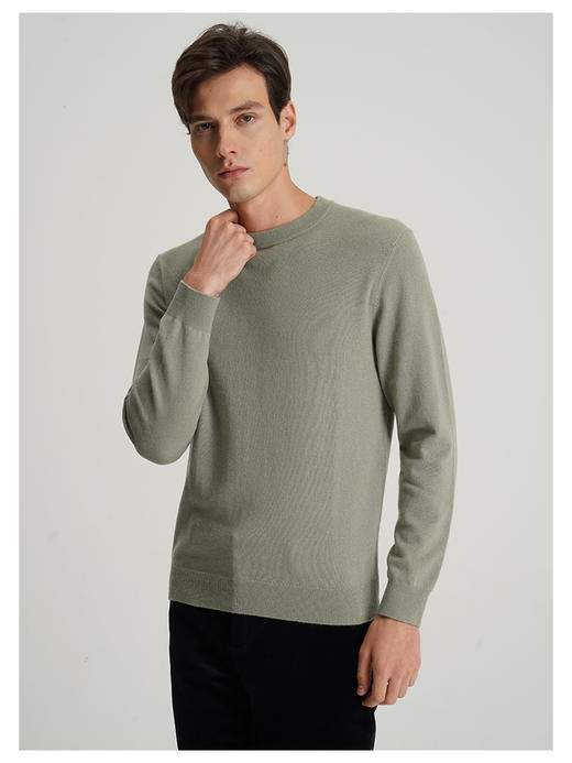 callisto“绒”系列浅绿山羊绒长袖毛衣 商品图3