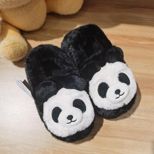 【特价29元】儿童熊猫卡通棉拖秋冬保暖男童棉鞋女童拖鞋【WG24537】 商品图1