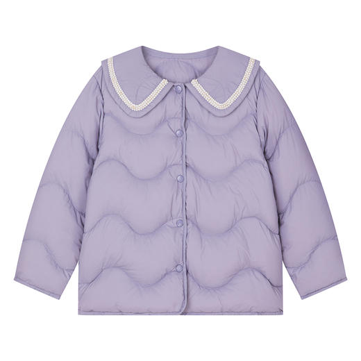 笛莎千与2024冬季新款男女童同款甜美香风翻领轻薄羽绒服 商品图4