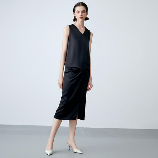 EITIE爱特爱夏季新款高腰显瘦气质半身裙7706403 商品图3