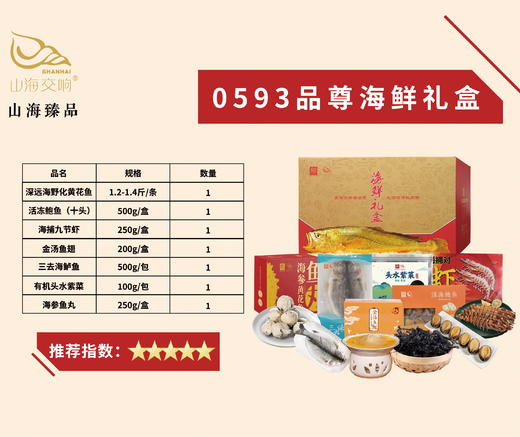 0593【国企严选，山海食材】品尊海鲜礼盒 商品图0