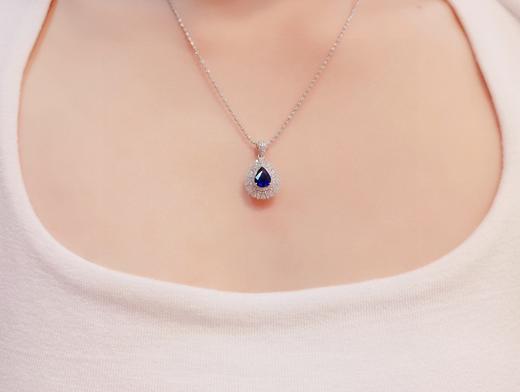 1.3ct刻面蓝宝石吊坠 商品图3