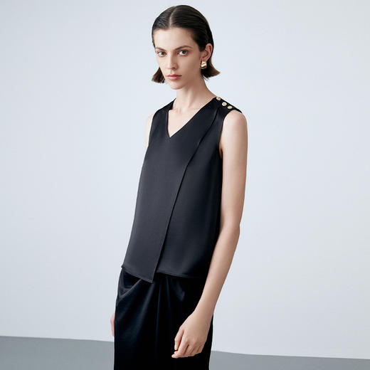 EITIE爱特爱夏季新款时尚气质舒适显瘦无袖小上衣7713410 商品图2