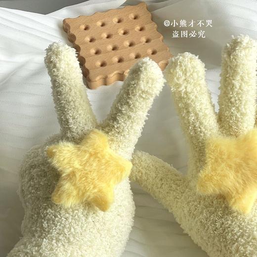 「9.9元到手！珊瑚绒手套」新款珊瑚绒学生星星毛绒保暖手套海狸防风实用女冬季可爱分指手套配饰 商品图3