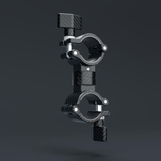 空钩悟道碳纤纹钓椅配件通用型万向炮台座多功能伞架鱼竿饵料支架 商品图3