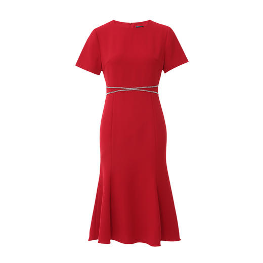 EITIE爱特爱春季新款优雅显瘦垂感舒适收腰鱼尾连衣裙礼服7777402 商品图5