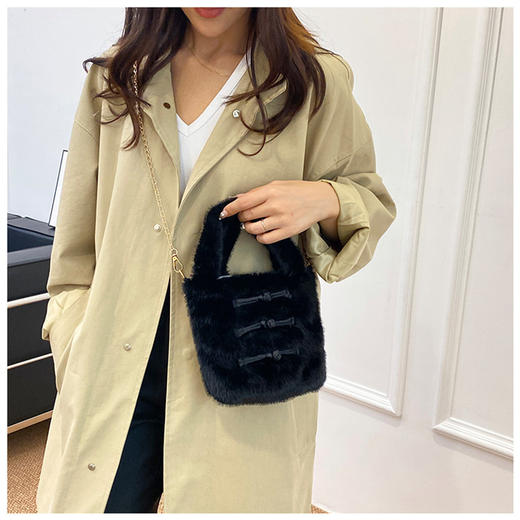 售完不补【敦煌盘扣毛绒包包】敦煌文艺毛绒包秋冬毛绒单肩斜挎随身小包包收纳包 商品图2