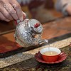 【样品特惠5折，仅1件，无货退款】臻宝堂银壶999纯银泡茶壶纯手工万福纹小壶足银茶具高端中式茶器臻宝堂-万福壶180ml 商品缩略图4