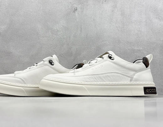 ECCO男士真皮板鞋休闲鞋 商品图3