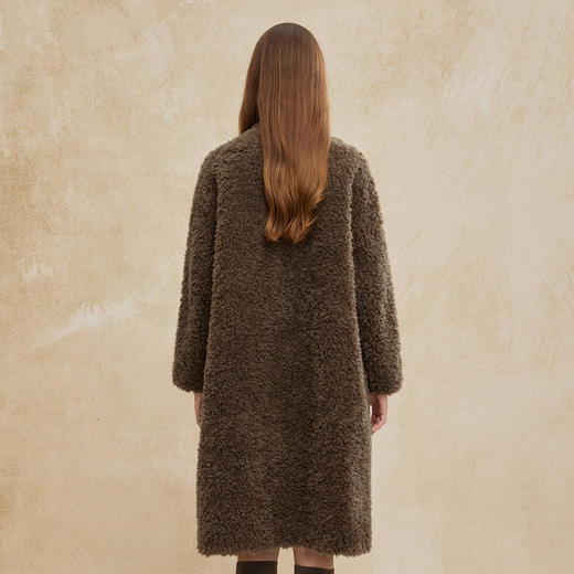 PH116斯尔丽24新款羊羔毛外套减龄时尚保暖名媛羊剪毛长外套 商品图4