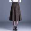 MYX-8090-18690-L格纹中长款通勤时尚半身裙2024年秋冬款高腰百褶大摆裙气质A字裙 商品缩略图2