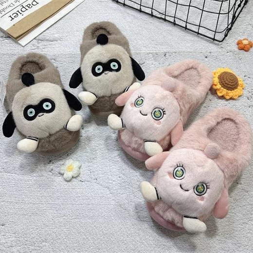 儿童拖鞋秋冬季防滑家居室内保暖蛋仔棉鞋可爱大童男毛绒包头棉拖鞋女童棉拖鞋【WG24503】 商品图1