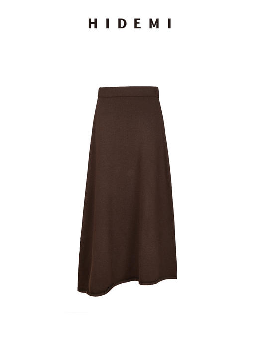 HIDEMI 节日系列澳洲进口美利奴羊毛大廓形设计感斗篷不规则半裙针织毛衣套装 斗篷/半身裙 商品图7