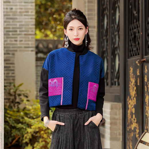 【绒质外套】 绥年民族风拼撞外套 | 现货加急发  商品图2