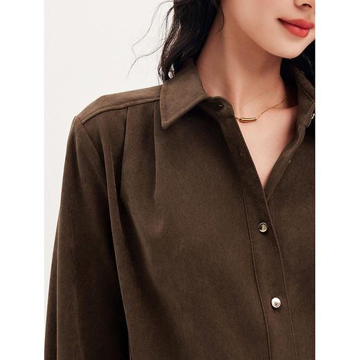 棉仓357604004-珊瑚绒金扣衬衫 商品图3