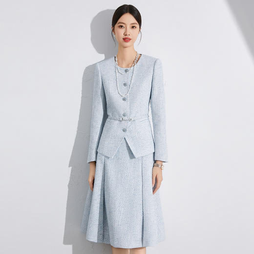 编织花呢收腰小香风套装微胖高级感短外套 商品图2