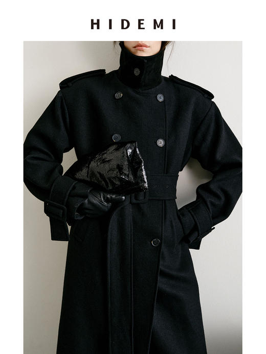 HIDEMI 节日系列艺术软雕塑感黑色亮面流苏tote托特包背包 大号/小号 商品图6