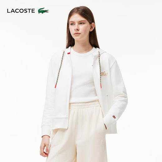 Lacoste福蛇新春系列女装新款时尚拉链连帽卫衣SF5442-98 商品图1