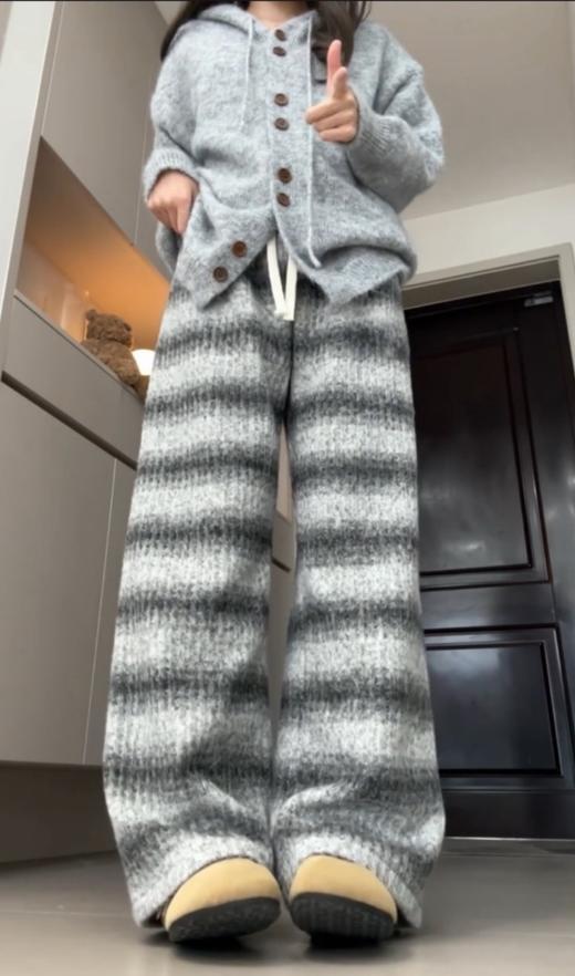 <曾小咸推荐>  条纹加绒糯米裤 日常159.99/件 活动价99.99/件！！ 商品图6