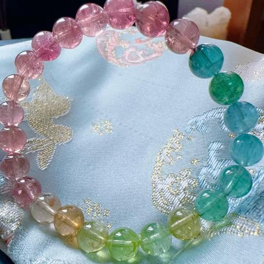 8mm-9mm单圈渐变彩虹碧玺手串 商品图3