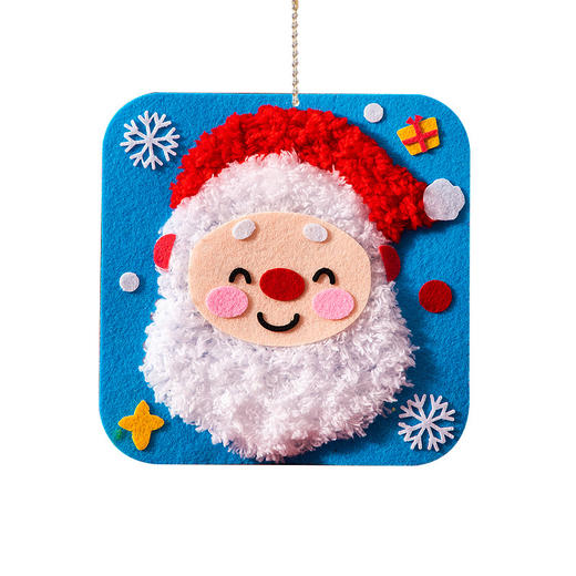 【圣诞穿线画，DIY手互制作材料包】圣诞节小礼物 物品挂件饰 儿童不织布缝缝乐手工diy材料包 幼儿园玩具-QQ 商品图4