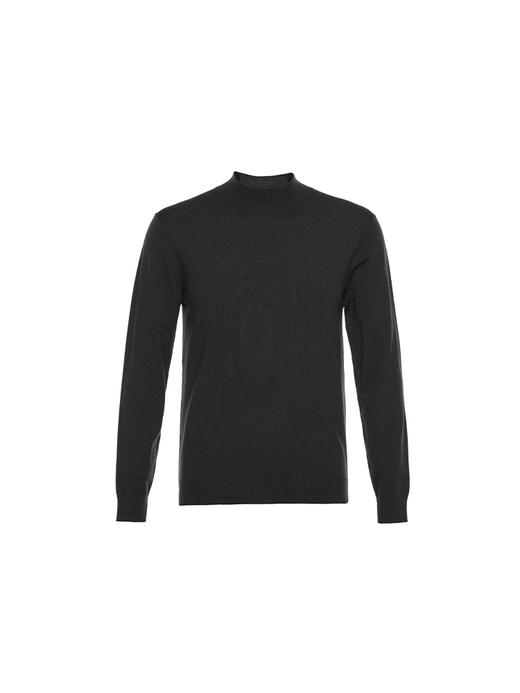 callisto绿色超细羊毛半高领毛衣 商品图0