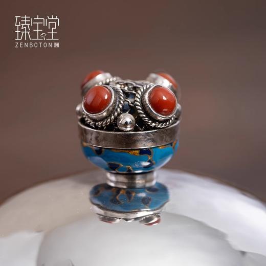 臻宝堂银壶999纯银泡茶壶纯手工锤纹小壶花丝摘家用中式足银茶具容天金流壶120ml 商品图3