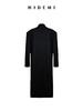 HIDEMI 节日系列进口斜纹精纺羊毛极简大廓形宽肩缎面拼接领长款西装外套大衣 商品缩略图7