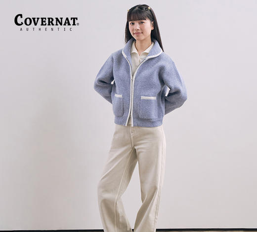 Covernat冬季新品女士拉链开衫毛衣CO2304KT82 商品图3