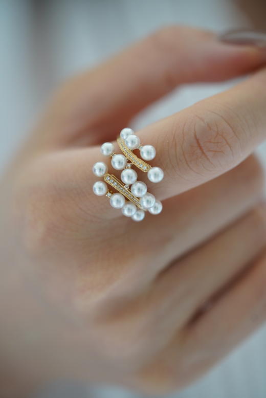 Akoya多珠戒指「海浪款」 商品图2