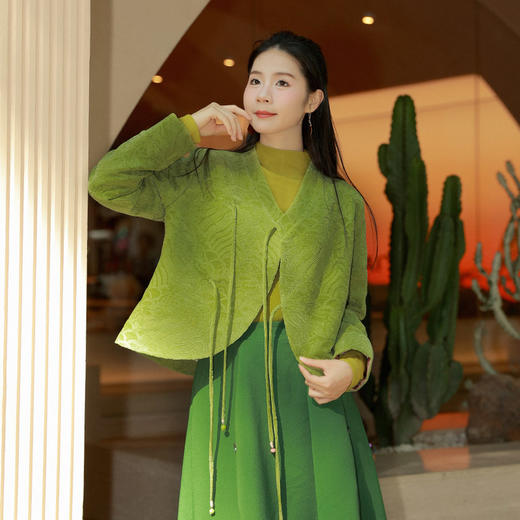 新中式设计 | 帘青提花外套 | 现货加急发 商品图6