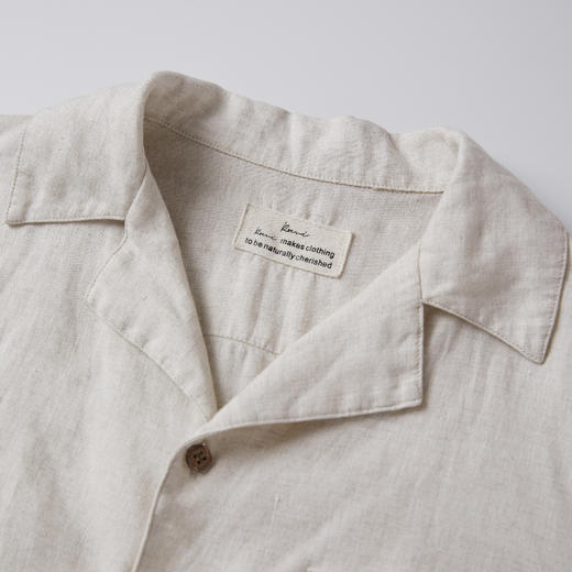 ROMI STUDIO“游弋自然”120G100%雨露麻砂洗洗水肌理衬衣24SST1056 商品图1