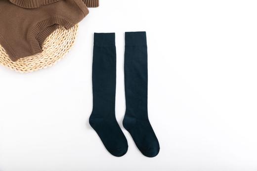 【金蛇献瑞】女士棉质及膝小腿袜颜色随机（黑 咖）1双/份【NB】 商品图3