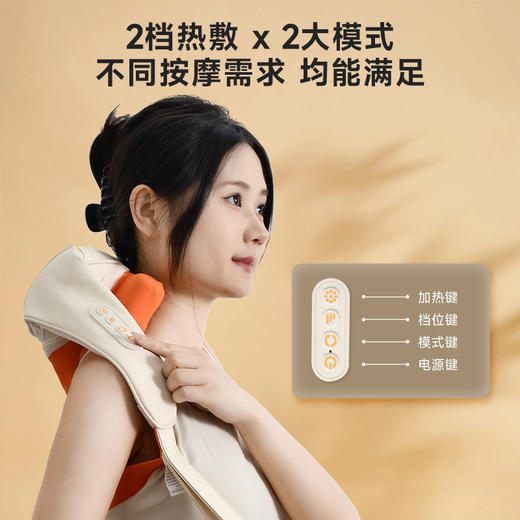 云康宝肩颈按摩器仪斜方肌揉捏按摩披肩背部腰部颈椎腰椎热敷 商品图0