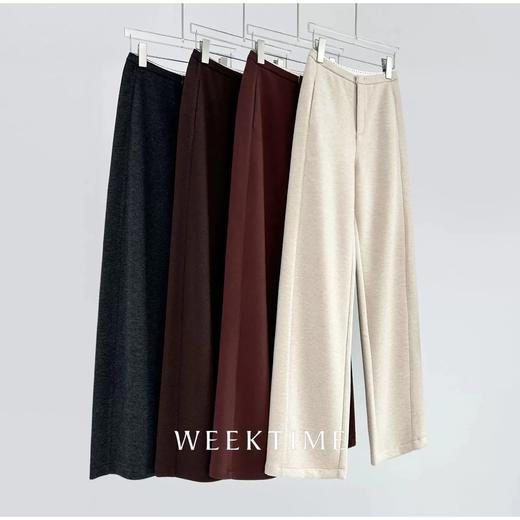 专柜标准❗⚠️独家桑蚕丝羊绒【高光时刻】重工毛呢裤】直筒阔腿裤型，⁮包容腿型好牛掰👍慵懒又舒服 ‭贼有分量，舒服不扎！ 商品图2