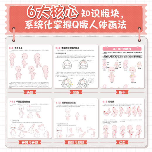 Q版人体结构与动态训练手册 动漫人体结构造型人体动态教程*基础入门小白 莉宝风插画教程 漫画人体 商品图2