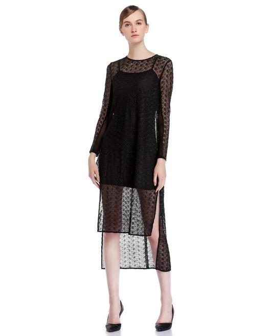 A1133478601 Marisfrolg/玛丝菲尔 时尚复古两件套蕾丝钩花连衣裙 商品图1